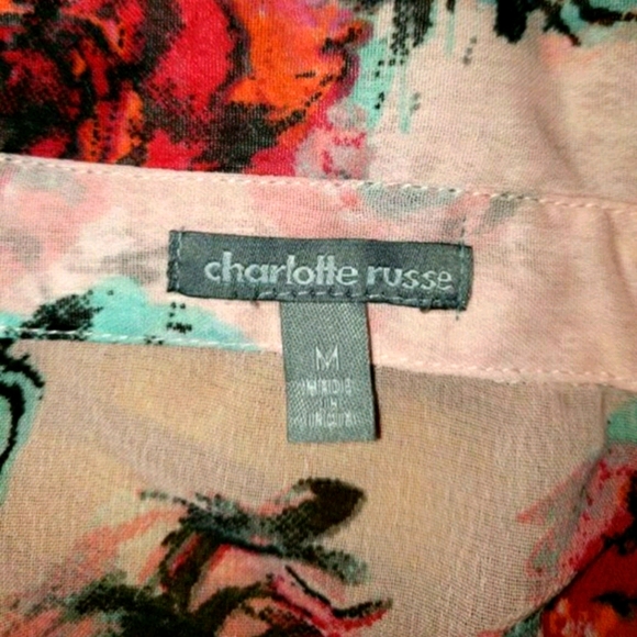 Charlotte Russe Sheer Shirt Medium - Picture 3 of 3